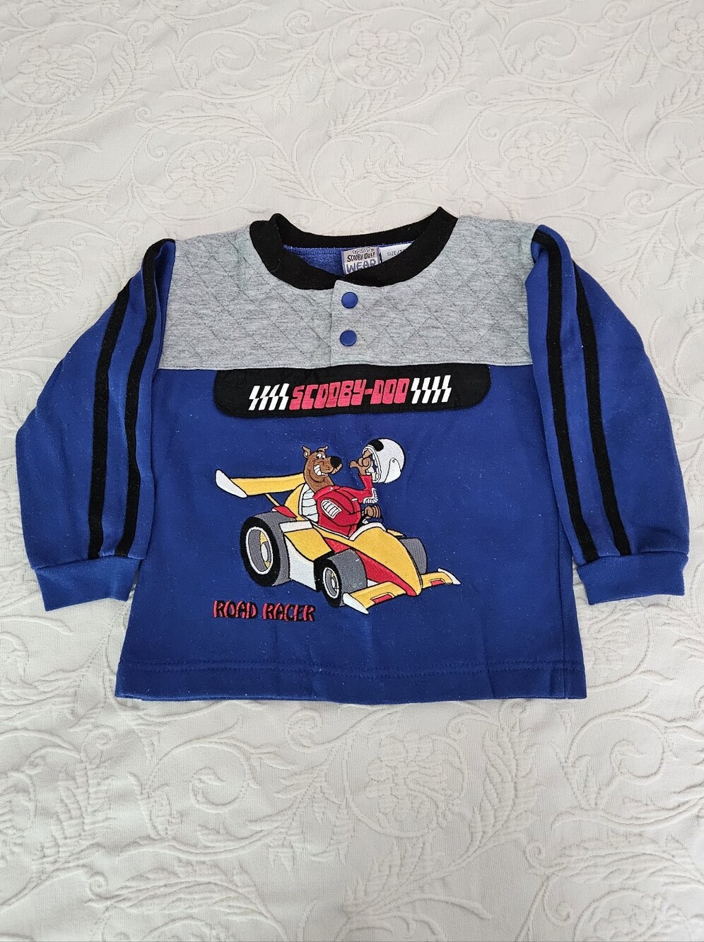Vintage Scooby-Doo Long Sleeve Kids Racing Tee